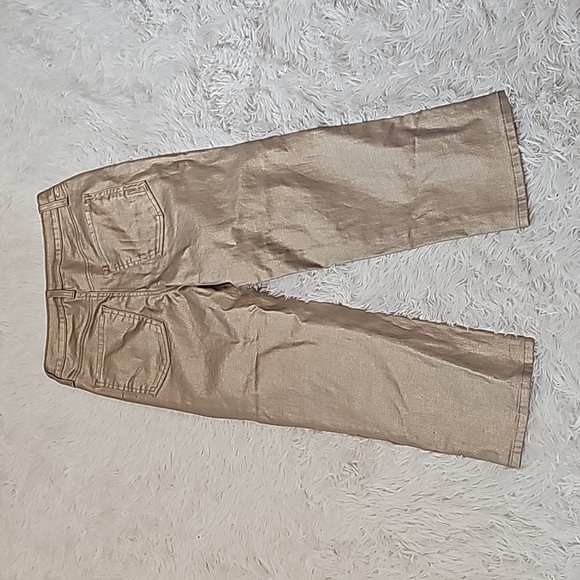 Chicos size 00 gold waxy straight leg jean - Picture 2 of 4